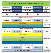 زمانبندی انتخاب واحد و حذف و اضافه - مهر 1405 (051) 2